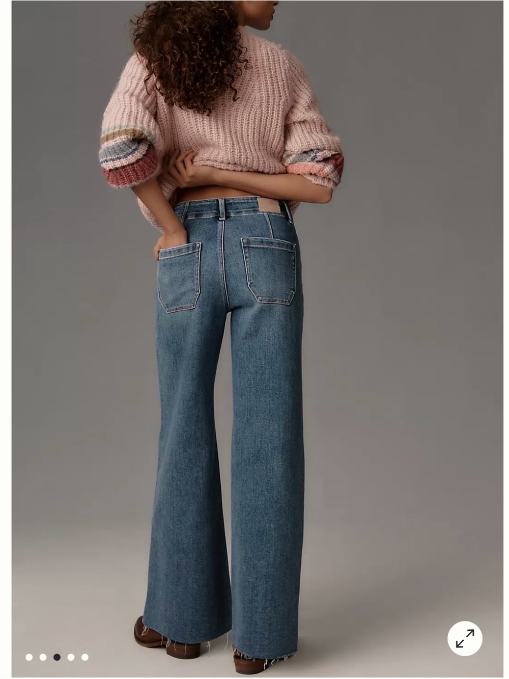 PAIGE Wide Leg High-Rise Jeans (Anessa) size 25Petite - Picture 12 of 13
